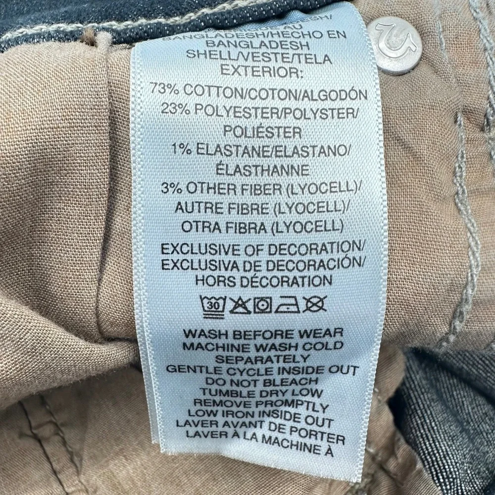 True Religion Geno Relaxed Slim Jeans Dark Eclipse Blue Wash 36x32 NWT 701141